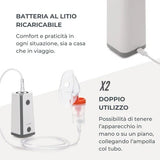 APPARECCHIO PER AEROSOL PORTATILE CON COMPRESSORE A PISTONE-NUVITA